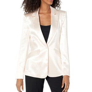 Cinq a Sept 'Karis' Textured Satin Blazer, Pearl